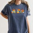 Turkey Reading Books Fall Thanksgiving Teacher Book Lovers Women's Comfort Colors T-Shirt Moss Turkey Reading Books Fall Thanksgiving Teacher Book Lovers Women's Comfort Colors T-Shirt Moss