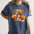 Turkey Reading Books Fall Thanksgiving Teacher Librarian Women's Comfort Colors T-Shirt Moss Turkey Reading Books Fall Thanksgiving Teacher Librarian Women's Comfort Colors T-Shirt Moss