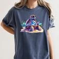 Turtle Wearing Sunglasses Reading A Book On The Beach Summer Women's Comfort Colors T-Shirt Moss