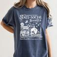 Unapologetically Anti Social Book Club Introvert Reader Women's Comfort Colors T-Shirt Moss