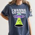 I Wanna Go Home Introvert UFO UAP Flying Saucer Trippy Alien Raglan Baseball Tee Women's Comfort Colors T-Shirt Moss I Wanna Go Home Introvert UFO UAP Flying Saucer Trippy Alien Raglan Baseball Tee Women's Comfort Colors T-Shirt Moss