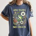 Weird Teachers Build Character Frog Reading Book Librarian Women's Comfort Colors T-Shirt Moss Weird Teachers Build Character Frog Reading Book Librarian Women's Comfort Colors T-Shirt Moss