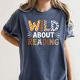 Wild About Reading Animal Bookworm Library Book Lover Reader Women's Comfort Colors T-Shirt Moss Wild About Reading Animal Bookworm Library Book Lover Reader Women's Comfort Colors T-Shirt Moss