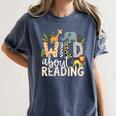 Wild About Reading Animals And Book Lovers Women's Comfort Colors T-Shirt Moss Wild About Reading Animals And Book Lovers Women's Comfort Colors T-Shirt Moss