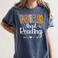 Wild About Reading Book Lover Bookworm Library Day Women's Comfort Colors T-Shirt Moss Wild About Reading Book Lover Bookworm Library Day Women's Comfort Colors T-Shirt Moss