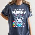 Wild About Reading Book Lover Hippo Women's Comfort Colors T-Shirt Moss Wild About Reading Book Lover Hippo Women's Comfort Colors T-Shirt Moss