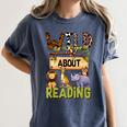 Wild About Reading Reading Books And Bookworm Library Day Women's Comfort Colors T-Shirt Moss Wild About Reading Reading Books And Bookworm Library Day Women's Comfort Colors T-Shirt Moss