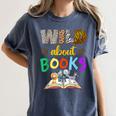 Wild About Reading Books Reader Bookworm Animals Book Lover Women's Comfort Colors T-Shirt Moss