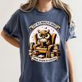 Wise Owl Reading Books Women's Comfort Colors T-Shirt Moss