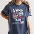 A Woman Cannot Survive On Books Alone She Also Needs Yarn Premium Women's Comfort Colors T-Shirt Moss A Woman Cannot Survive On Books Alone She Also Needs Yarn Premium Women's Comfort Colors T-Shirt Moss