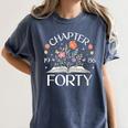 Women's 1986 Chapter Forty 40th Birthday Wildflower Book 40 Year Old Women's Comfort Colors T-Shirt Moss Women's 1986 Chapter Forty 40th Birthday Wildflower Book 40 Year Old Women's Comfort Colors T-Shirt Moss