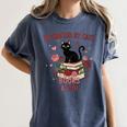 Women's Cat Books Romantic Floral Aesthetic Book Lover Cat Owner Women's Comfort Colors T-Shirt Moss Women's Cat Books Romantic Floral Aesthetic Book Lover Cat Owner Women's Comfort Colors T-Shirt Moss