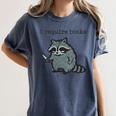 Women's i Require Books Raccoon Women's Comfort Colors T-Shirt Moss