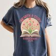 Women's Unearth a Story 2026 Summer Reading Program Flowers Book Women's Comfort Colors T-Shirt Moss Women's Unearth a Story 2026 Summer Reading Program Flowers Book Women's Comfort Colors T-Shirt Moss