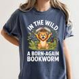 Women's Wild About Reading Book Reader Lion Zoo Animals Kids Women's Comfort Colors T-Shirt Moss Women's Wild About Reading Book Reader Lion Zoo Animals Kids Women's Comfort Colors T-Shirt Moss