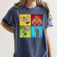 Wrestling Comic Book Wrestler Mexican Lucha Libre Mask Women's Comfort Colors T-Shirt Moss