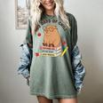 100 Days Of Chill Cute Capybara School Book Lover Women's Comfort Colors T-Shirt Berry
