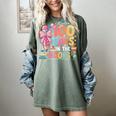 100th Day Of School Teacher Floral 100 Days In The Books Women's Comfort Colors T-Shirt Berry
