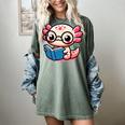 Adorable Book Lover Axolotl With Reading Glasses Cute Women's Comfort Colors T-Shirt Berry Adorable Book Lover Axolotl With Reading Glasses Cute Women's Comfort Colors T-Shirt Berry