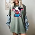 Adorable Book Lover Cow With Reading Glasses Cute Women's Comfort Colors T-Shirt Berry