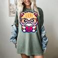 Adorable Book Lover Persian Cat With Reading Glasses Cute Women's Comfort Colors T-Shirt Berry Adorable Book Lover Persian Cat With Reading Glasses Cute Women's Comfort Colors T-Shirt Berry