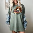 Basset Hound Books Dog Breed Graphic Women's Comfort Colors T-Shirt Berry