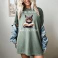 The Book Was Better Literature Teacher Reading Cat Lover Women's Comfort Colors T-Shirt Berry
