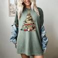 Book Christmas Tree Books Lovers Xmas Teacher Men Women Kids Women's Comfort Colors T-Shirt Berry