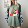 Book Christmas Tree Bookworm Gingerbread Man Snowman Reading Women's Comfort Colors T-Shirt Berry