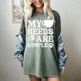 Book Coffee Dog Book My Needs Are Simple Men Women Kids Women's Comfort Colors T-Shirt Berry