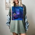 Book Library Bookshelf Armchair Window Pattern Print Women's Comfort Colors T-Shirt Berry