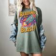 Book Lover Kids And Adults Reading Is a Blast Rocket Ship Women's Comfort Colors T-Shirt Berry Book Lover Kids And Adults Reading Is a Blast Rocket Ship Women's Comfort Colors T-Shirt Berry