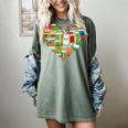 Book Lover Librarian Books Heart Valentine Women's Comfort Colors T-Shirt Berry