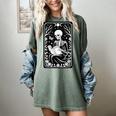 Book Lover The Reader Tarot Card Skeleton Reading Women's Comfort Colors T-Shirt Berry