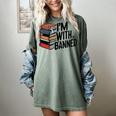 Book Lovers Im With The Banned Books For Reading Librarian Women's Comfort Colors T-Shirt Berry Book Lovers Im With The Banned Books For Reading Librarian Women's Comfort Colors T-Shirt Berry