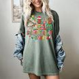 Book Tree All Is Calm Said No Teacher Ever Christmas Women's Comfort Colors T-Shirt Berry
