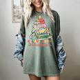All Booked For Christmas Book Lovers Xmas Tree Lights Women's Comfort Colors T-Shirt Berry