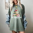 All Booked For Christmas Coquette Books Teacher Xmas Tree Women's Comfort Colors T-Shirt Berry All Booked For Christmas Coquette Books Teacher Xmas Tree Women's Comfort Colors T-Shirt Berry
