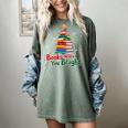 Books Make You Bright Christmas Librarian Book Lover Women's Comfort Colors T-Shirt Berry