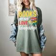 Books Are My Love Language Stack Women's Comfort Colors T-Shirt Berry