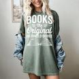 Books The Original Handheld Device Book Reading Women's Comfort Colors T-Shirt Berry