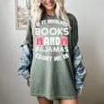 Books Pajamas Read Reading Book Librarian Women Girls Women's Comfort Colors T-Shirt Berry
