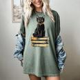 Cat Sitting On Books Women's Comfort Colors T-Shirt Berry