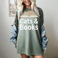Cats And Books Women's Comfort Colors T-Shirt Berry Cats And Books Women's Comfort Colors T-Shirt Berry