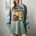 Coffee Cats And Books Lover For Women & Girls Coffee Women's Comfort Colors T-Shirt Berry Coffee Cats And Books Lover For Women & Girls Coffee Women's Comfort Colors T-Shirt Berry