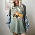 Coffee Cats And Books Lover For Women & Men Coffee Women's Comfort Colors T-Shirt Berry Coffee Cats And Books Lover For Women & Men Coffee Women's Comfort Colors T-Shirt Berry