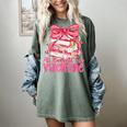 Coquette Bow All Booked For Valentines Teacher Book Women's Comfort Colors T-Shirt Berry