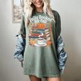 Cozy Autumn Books Fully Booked For Fall Books Pumpkin Women's Comfort Colors T-Shirt Berry