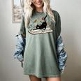 Cute Cat Flower Garden Book Kitty Reading Floral Men Women Girls Kids Women's Comfort Colors T-Shirt Berry