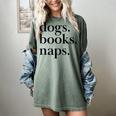 Dogs Books Naps Lovers Women's Comfort Colors T-Shirt Berry Dogs Books Naps Lovers Women's Comfort Colors T-Shirt Berry